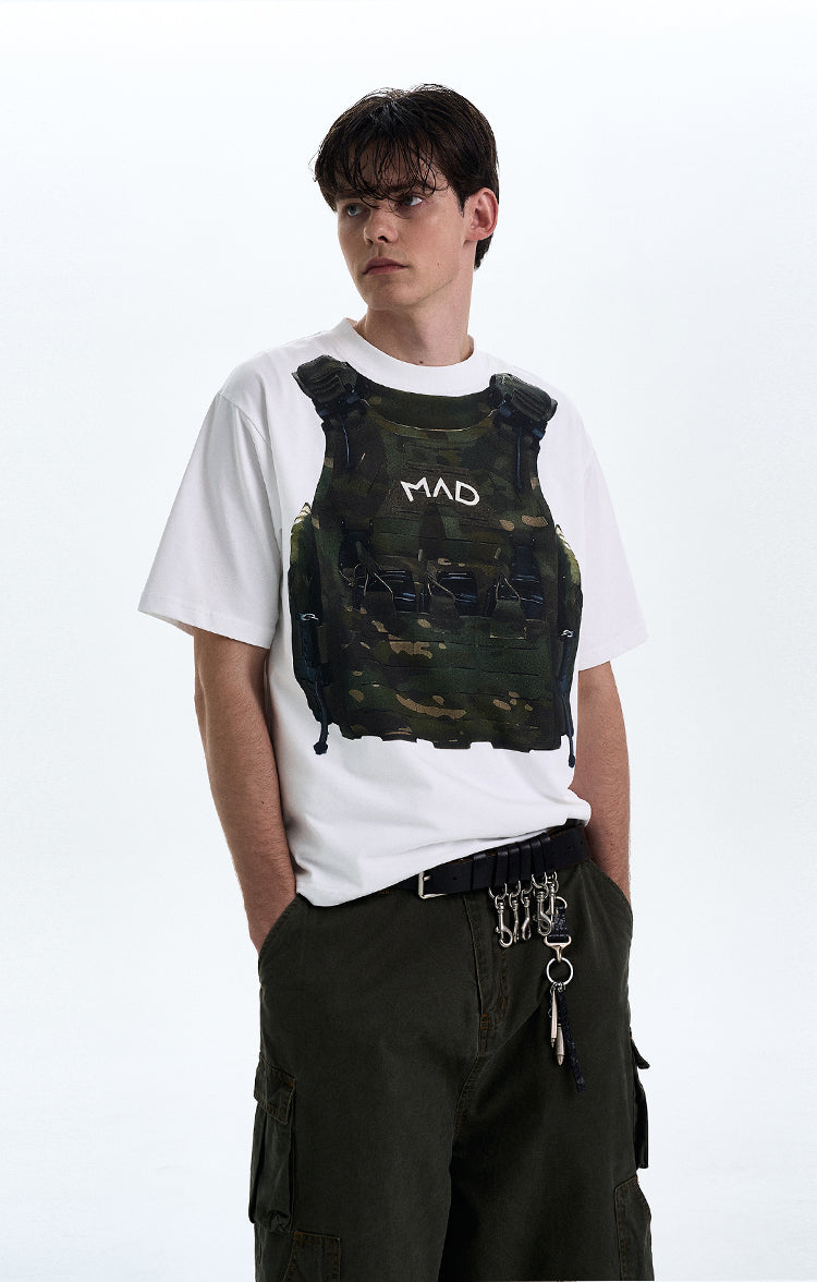 MADWITCH ORIGINAL VEST PRINT T-SHIRT #MD4172