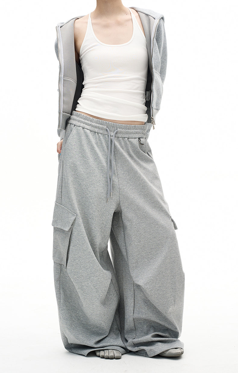 MADWITCH MULTI-POCKET WIDE SWEATPANTS #C930