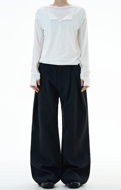 MADWITCH UNISEX WIDE LEG STRAIGHT DRESS PANTS #C915