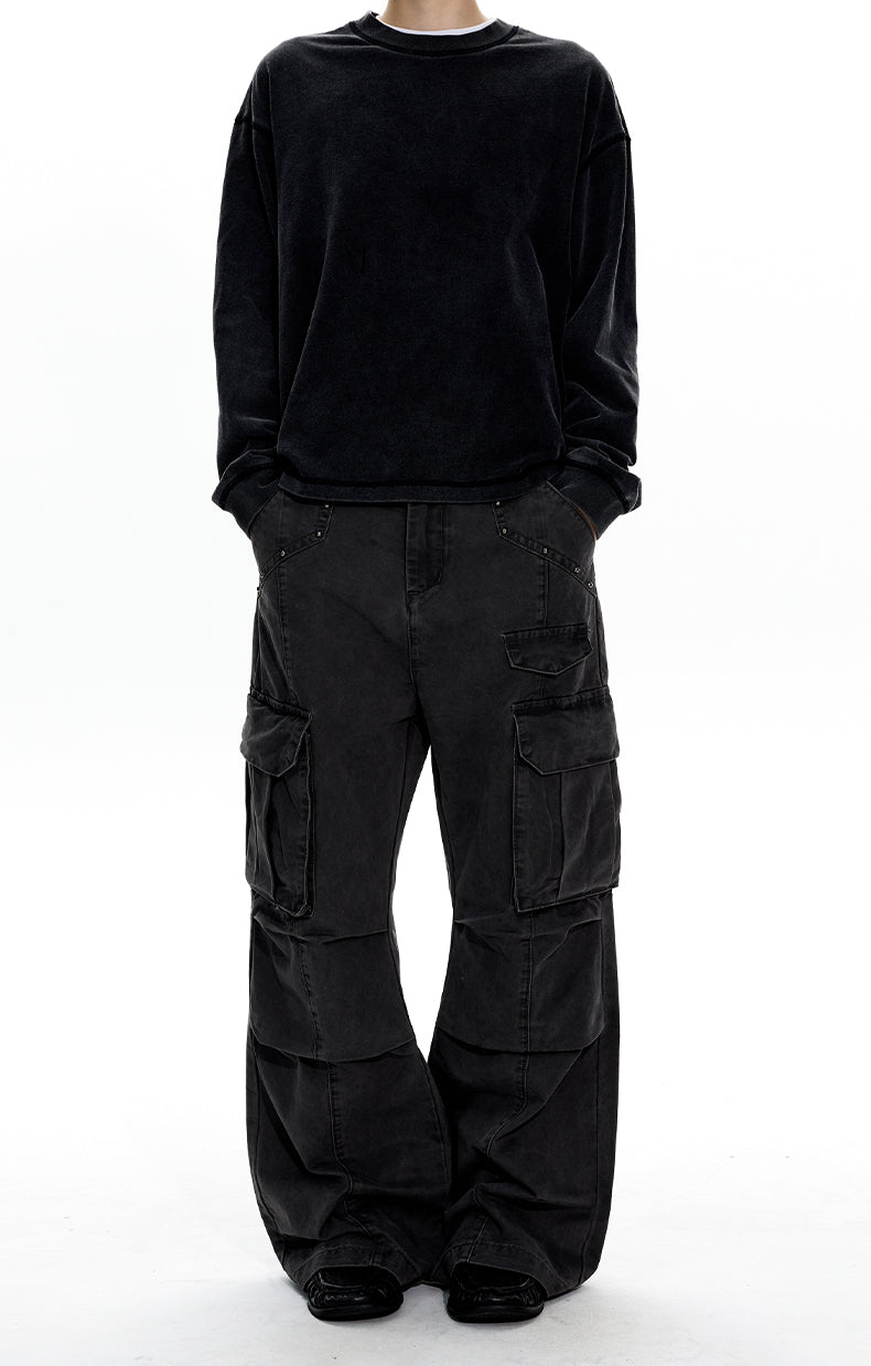 MADWITCH MULTI-POCKET PLEATED WORK PANTS #Z044