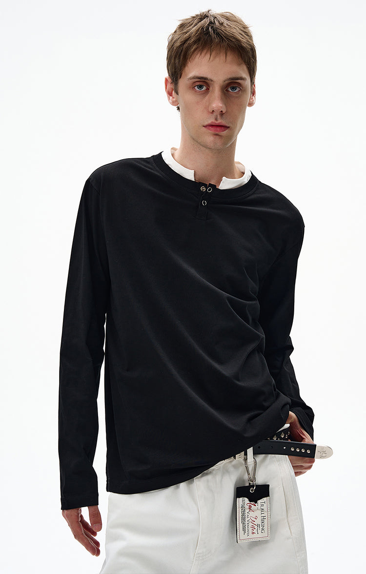 MADWITCH CLEAN FIT FAUX LAYERED SHIRT #RT30