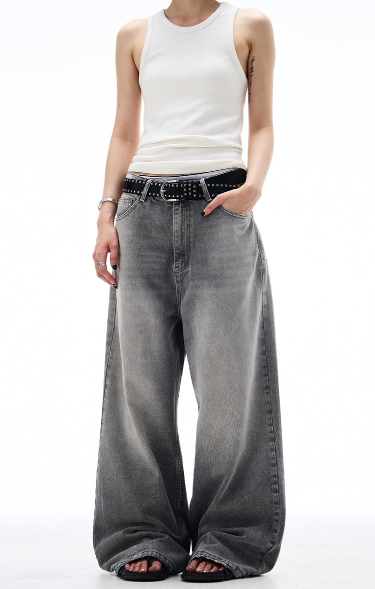 MADWITCH WASHED FLARED DENIM JEANS #CK5398