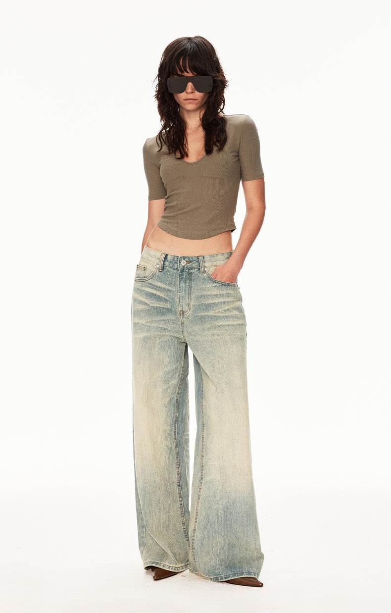 MADWIT YELLOW WASH BAMBOO JEANS #DR8816