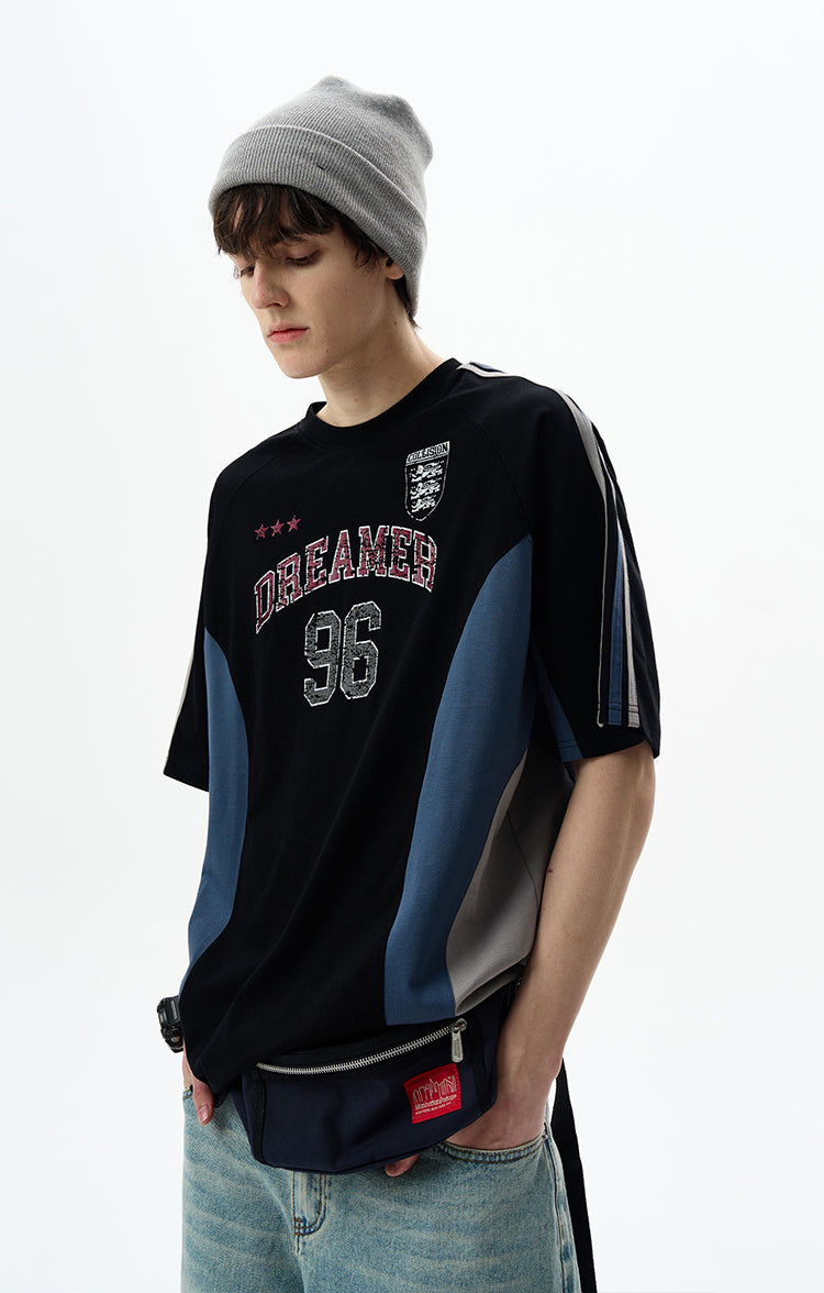 MADWITCH VINTAGE LETTER PRINT TEE #990559