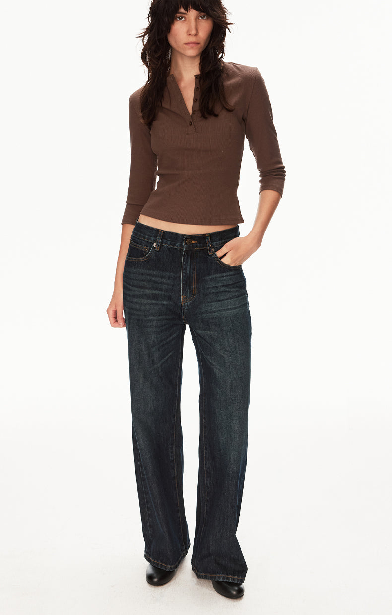 MADWIT AMERICAN STRAIGHT JEANS #GPC9773