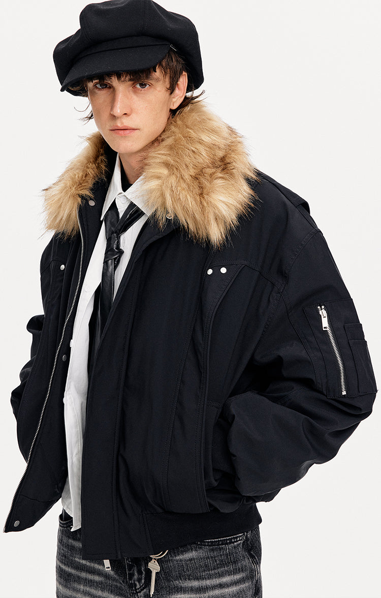 MADWITCH PATCHWORK FUR WORKWEAR JACKET #990260