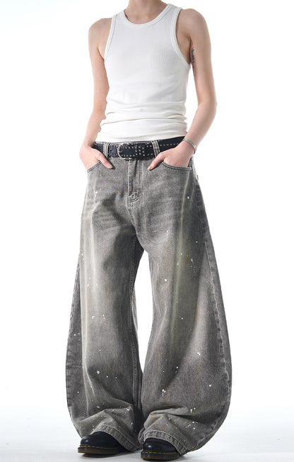MADWITCH WIDE-LEG BEND-KNIFE JEANS #FX066