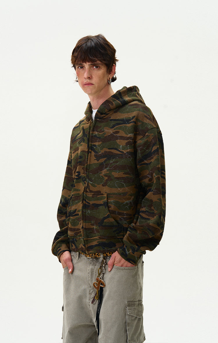 MADWITCH CAMO HOODED SWEATSHIRT #L373