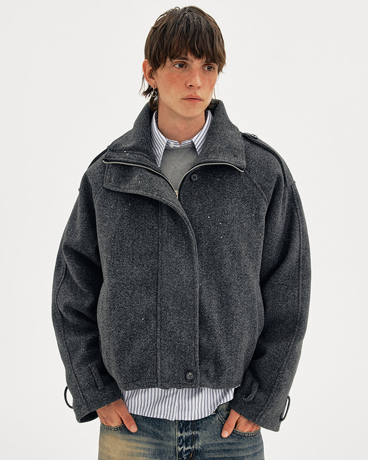 MADWITCH WOOL BOX PARKA #MY162