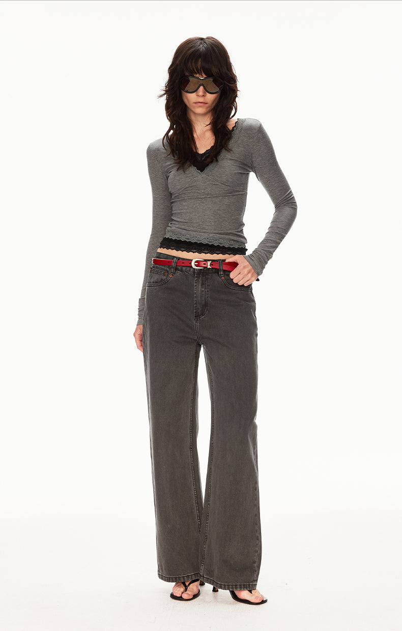 MADWIT FLARE STRAIGHT PANTS #GPC3601N