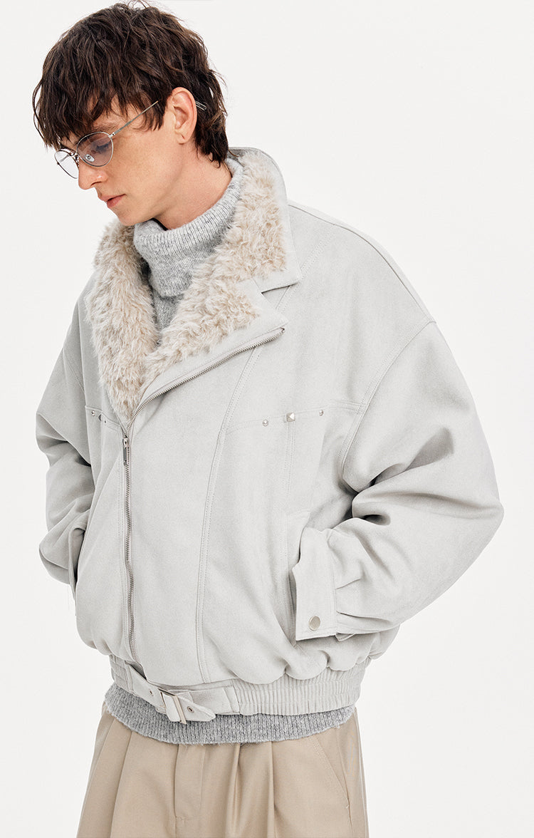 MADWITCH SUEDE DECONSTRUCTED FUR COAT #991081