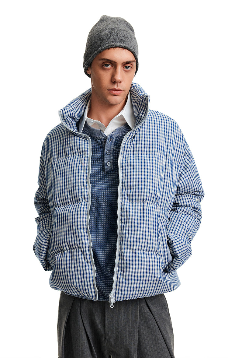 MADWITCH PLAID DOWN COAT #8815A331