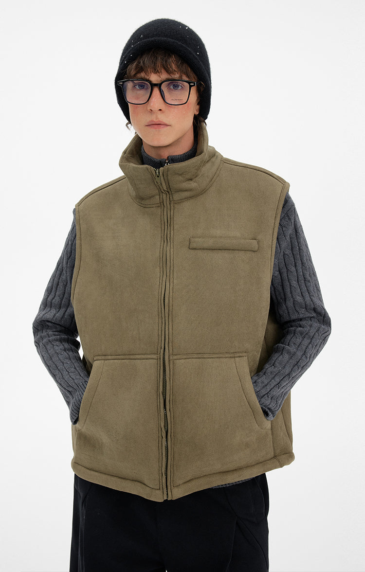 MADWITCH RETRO SUEDE FLEECE VEST #N1720