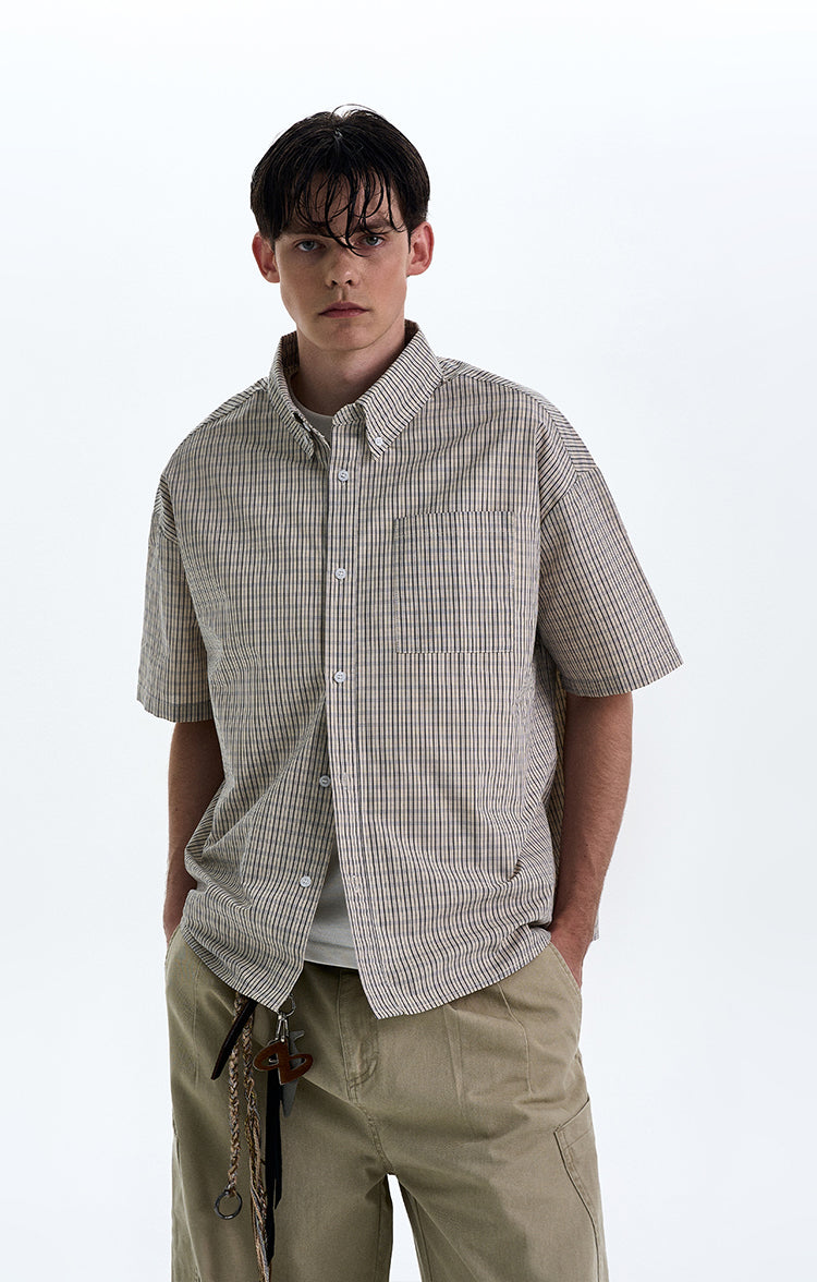 MADWITCH MINIMAL CASUAL SHORT SHIRT #CR224