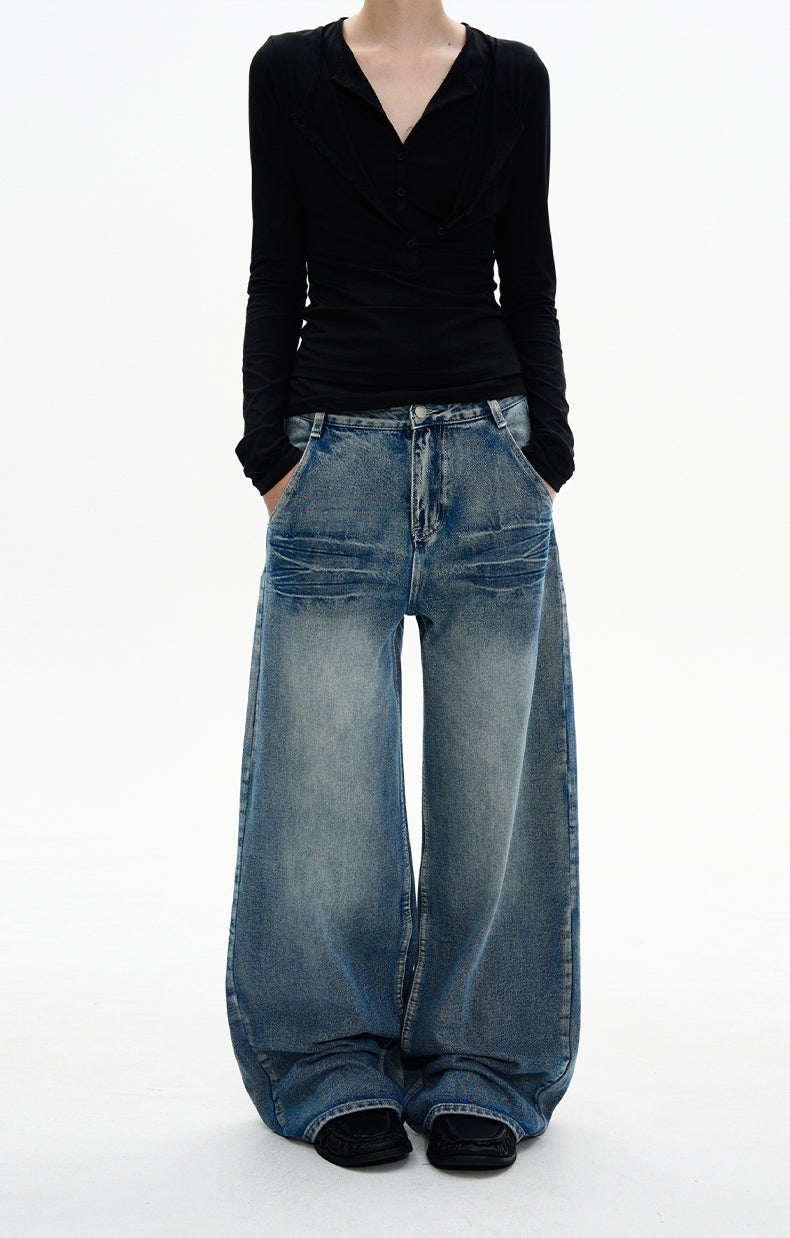 MADWITCH CRACK STRAIGHT DENIM #G6426