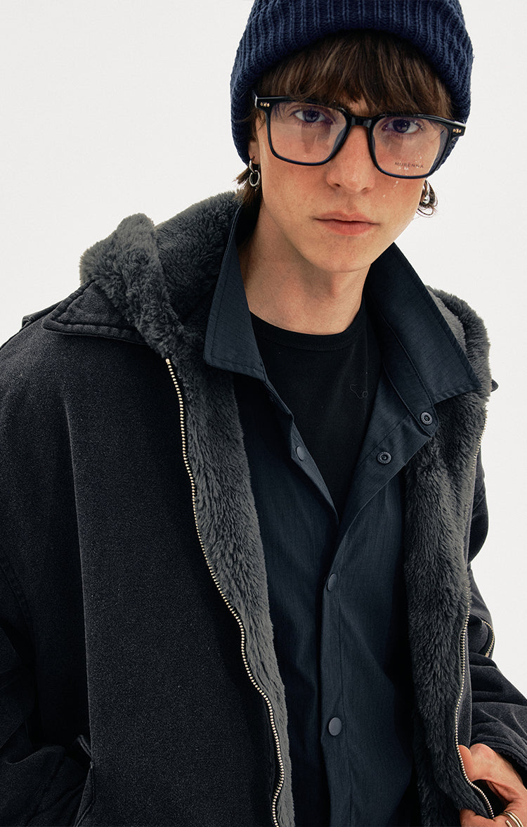 MADWITCH FAUX HOOD PARKA #MY128