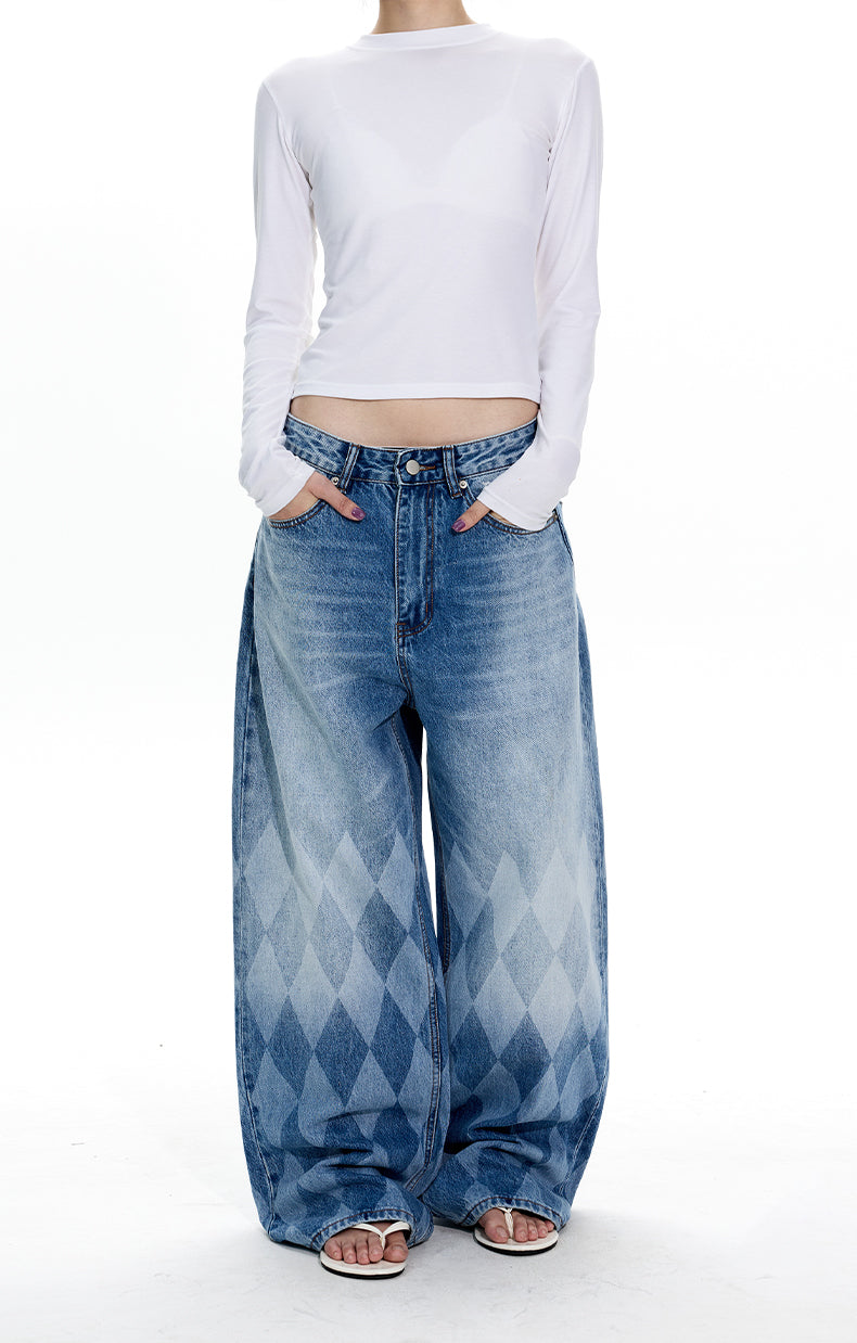 MADWITCH FADED DIAMOND WASH JEANS #AK-027