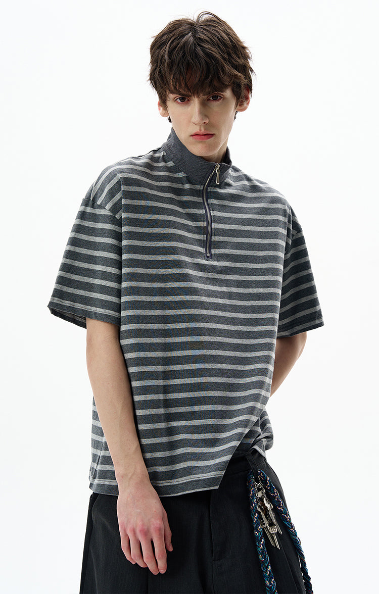 MADWITCH HALF-ZIP DESIGN TSHIRT #6973