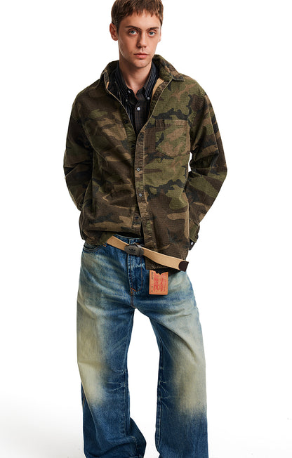 MADWITCH TEXTURED ARMY BLOUSE #AW25096