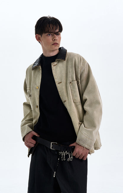 MADWITCH BARN STYLE TURN-DOWN COLLAR JACKET #CW1136