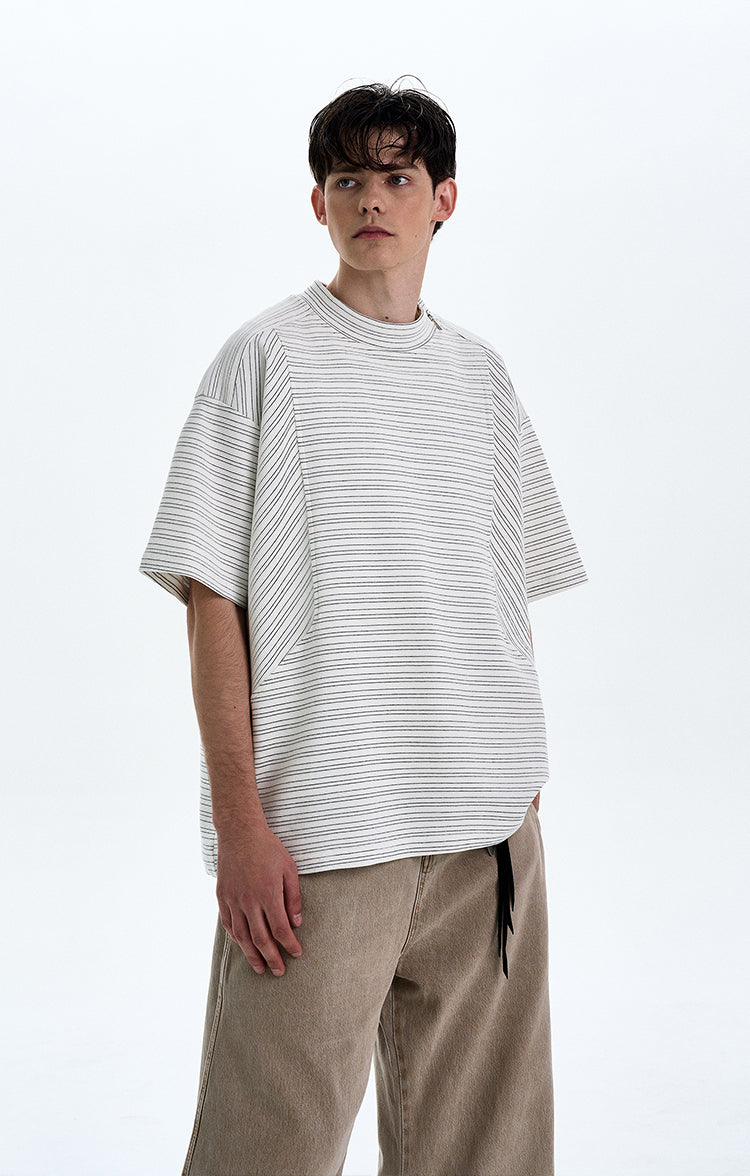 MADWITCH PATCHWORK STRIPED TEE #880232