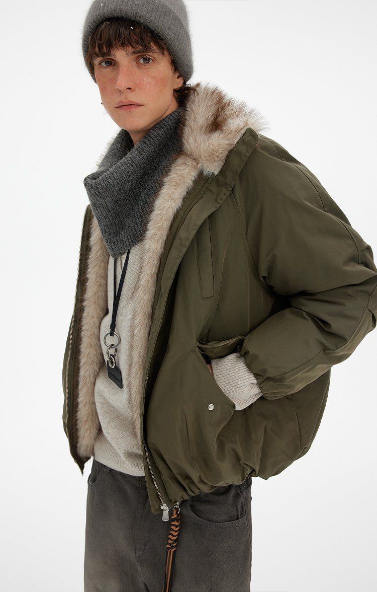 MADWITCH VINTAGE CARGO FUR PARKA #MF8618