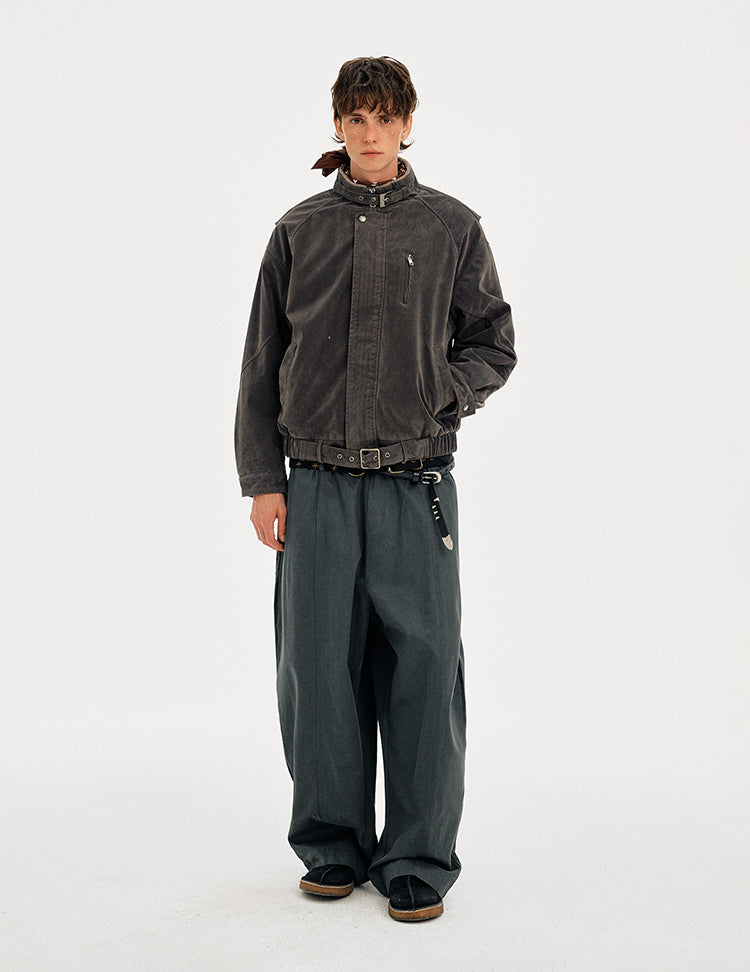 MADWITCH SUEDE QUILTED RECONSTRUCTION JACKET #AW25511