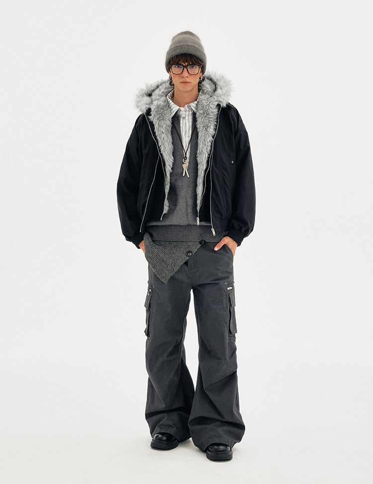 MADWITCH FAUX SHEAR PARKA #990919