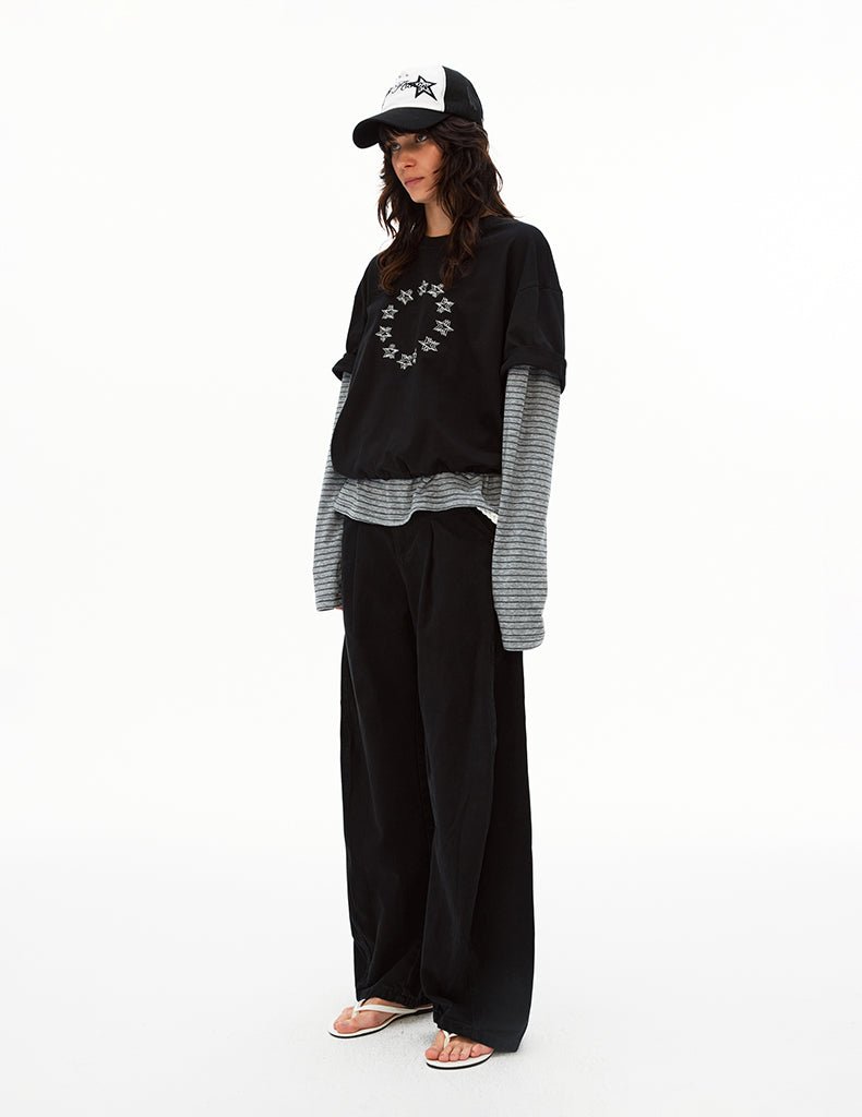 MADWIT WIDE CURVED PANTS CK3615 - MadWitch Store