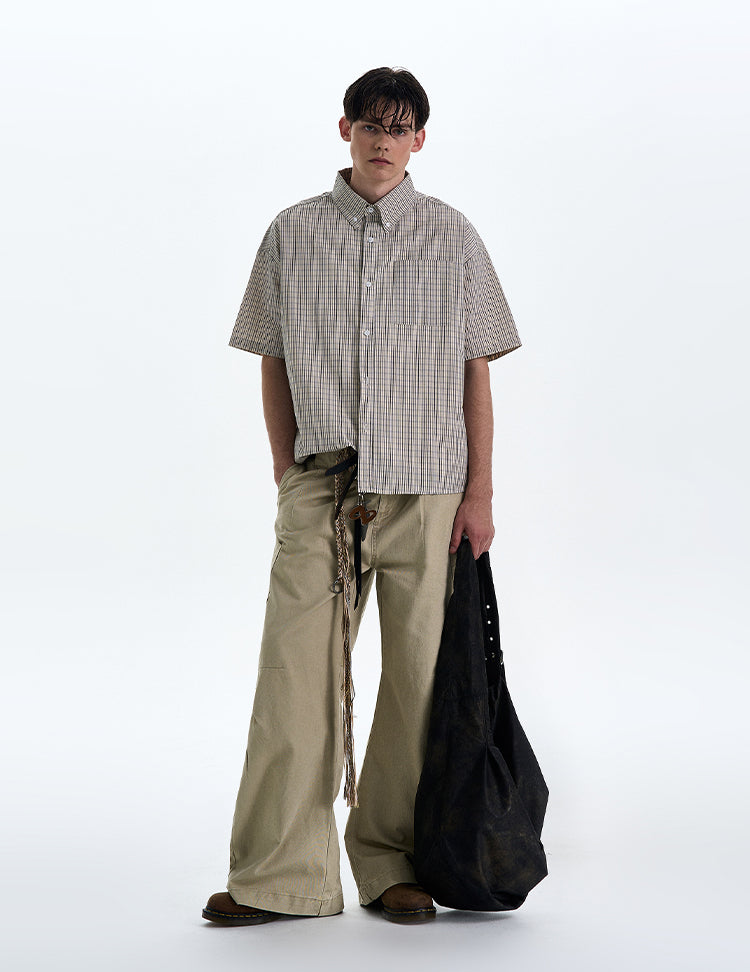 MADWITCH MINIMAL CASUAL SHORT SHIRT #CR224