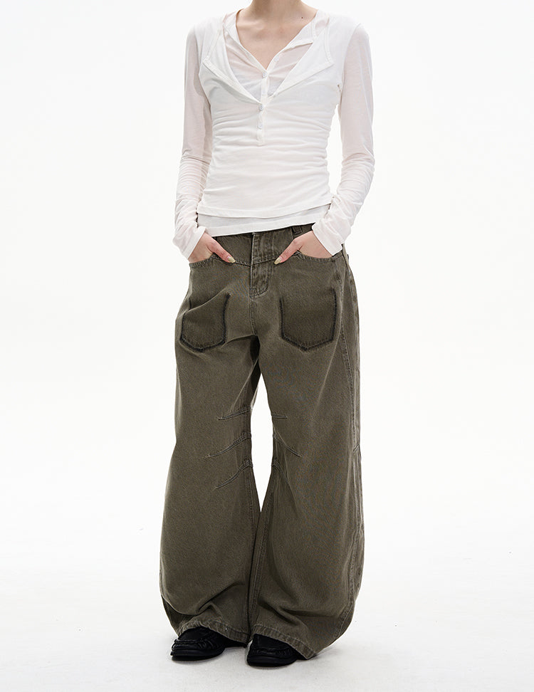 MADWITCH GRUNGE SLUNG JEANS #G6890