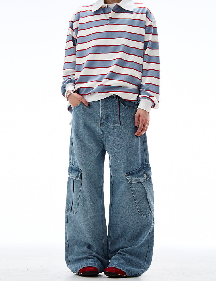 MADWITCH BAGGY WIDE-LEG WORKWEAR JEANS #CK3393