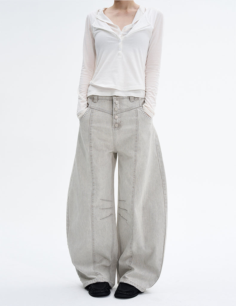 MADWITCH SNAP SLUNG TROUSERS #Z043