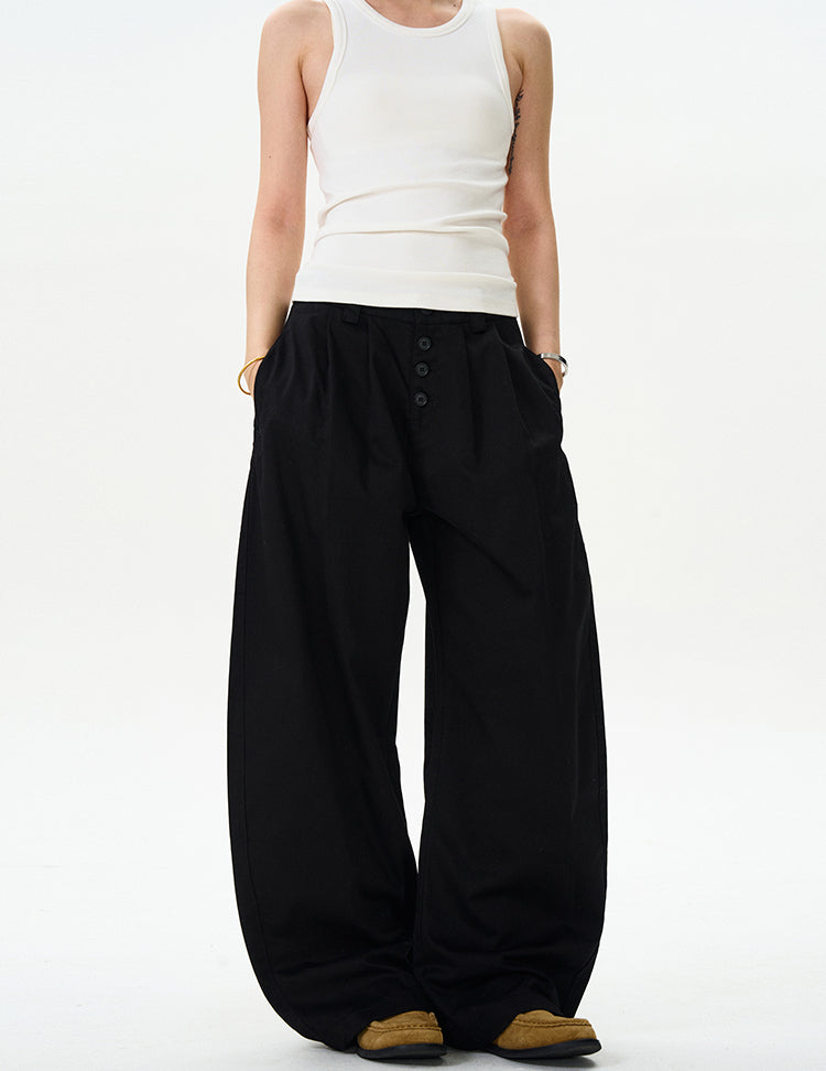 MADWITCH BUTTON-FLY BAGGY CASUAL PANTS #CK6613