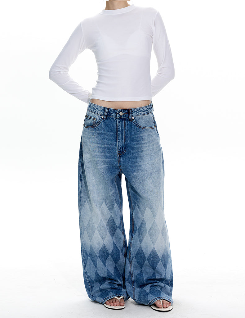 MADWITCH FADED DIAMOND WASH JEANS #AK-027