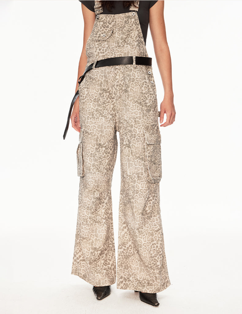 MADWIT HIGH STREET LEOPARD OVERALLS #CK3575