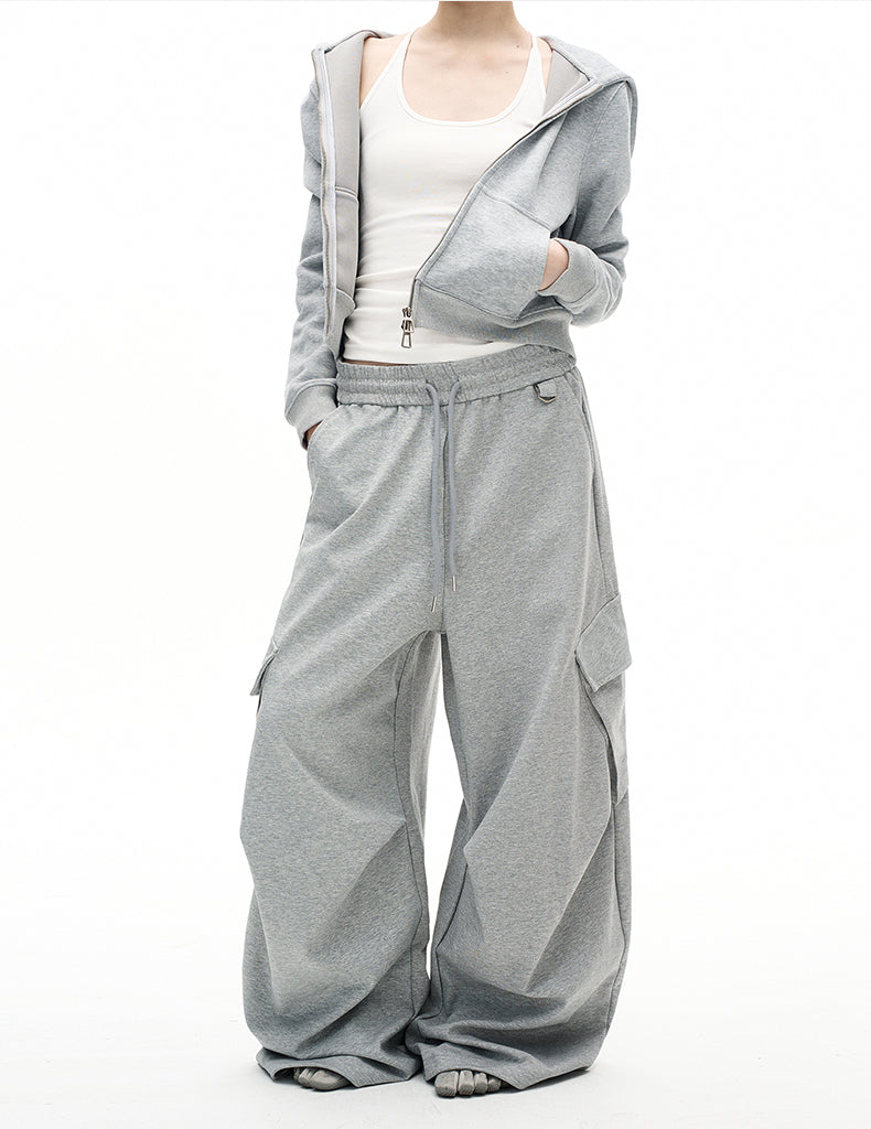 MADWITCH MULTI-POCKET WIDE SWEATPANTS #C930