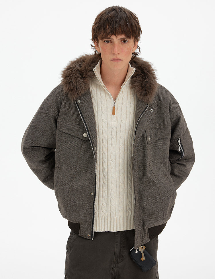 MADWITCH RETRO HOUNDSTOOTH PARKA JACKET #MY2526