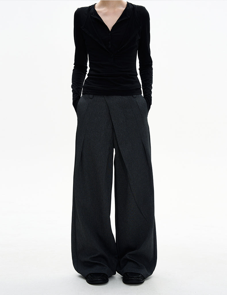 MADWITCH DIAGONAL FOLD PANTS #GPC6900