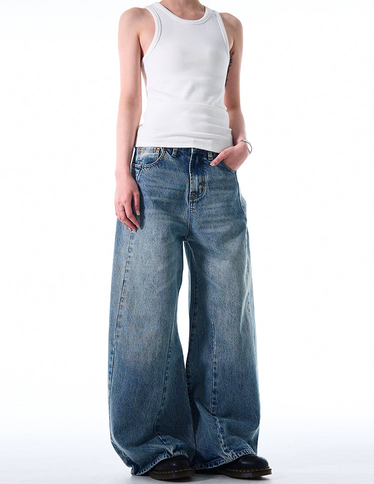 MADWITCH HEAVY-DUTY WIDE-LEG JEANS #CK9501