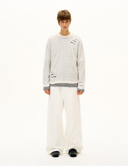 MADWITCH UNISEX DISTRESSED KNIT LONG SLEEVE #SD14