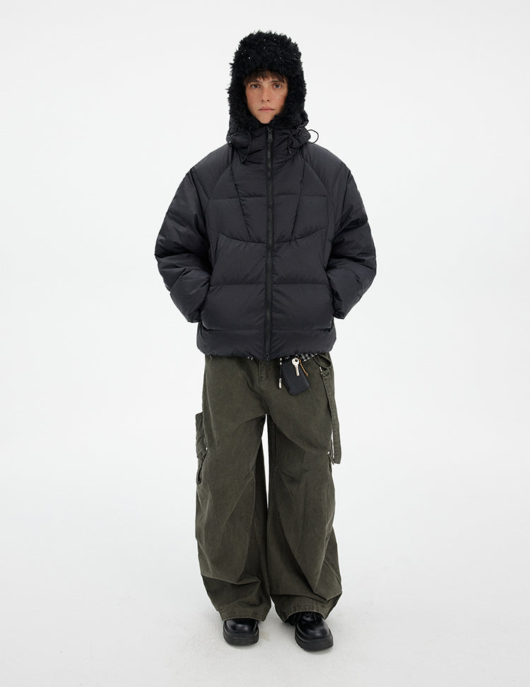 MADWITCH MINIMAL HOODED DOWN JACKET #N1726