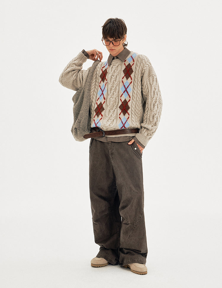 MADWITCH DIAMOND TWIST KNIT #AW25303