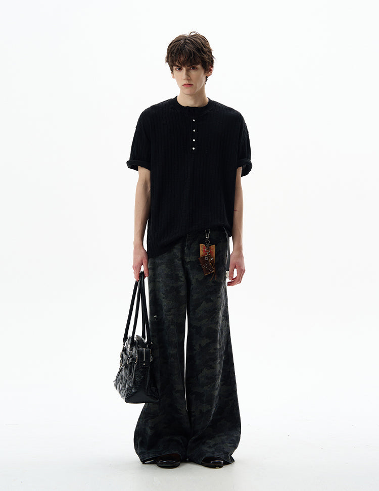 MADWITCH VINTAGE KNIT TEE #G1360
