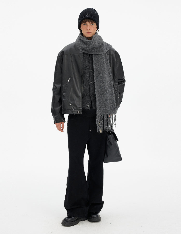 MADWITCH MINIMAL PU DOWN JACKET #YR002