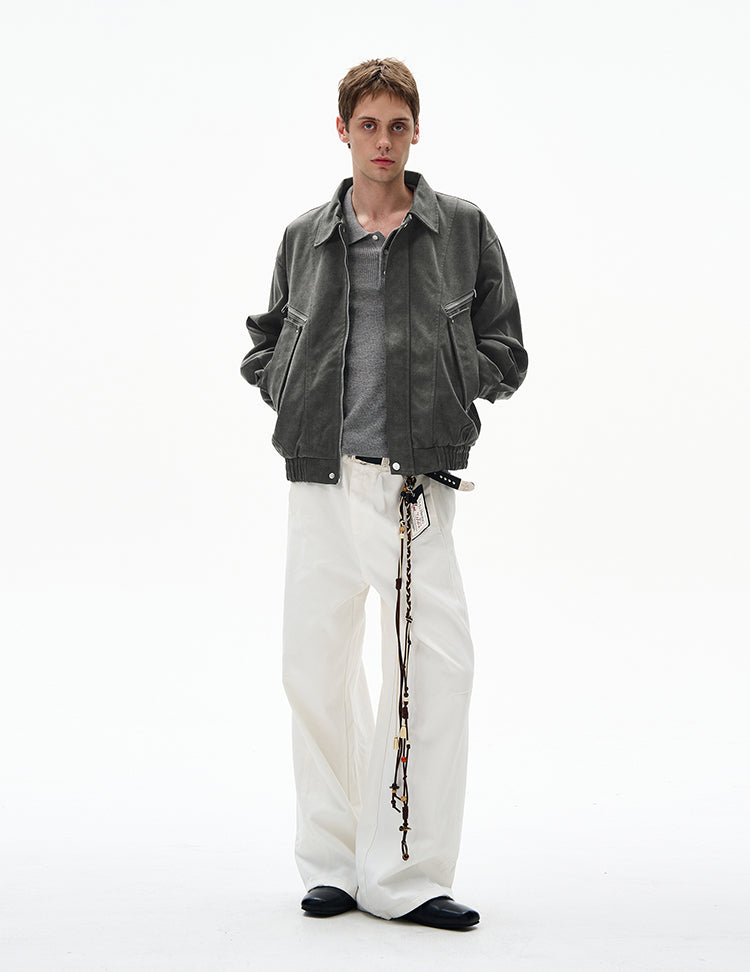MADWITCH UNISEX SUEDE UTILITY JACKET #L963
