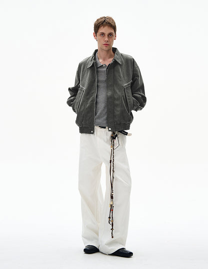 MADWITCH UNISEX SUEDE UTILITY JACKET #L963