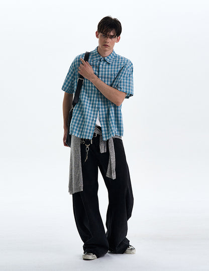 MADWITCH VINTAGE PLAID SHIRT #RC189