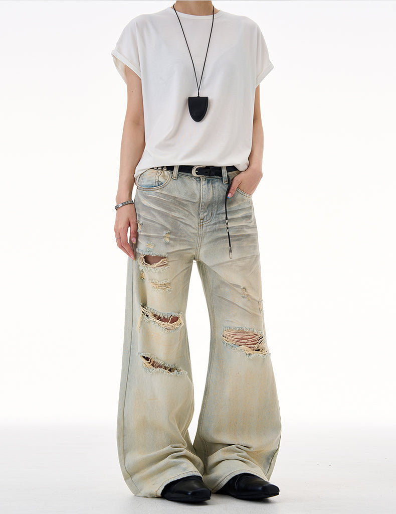 MADWITCH DROP-CROTCH GRAFFITI JEANS #G6831