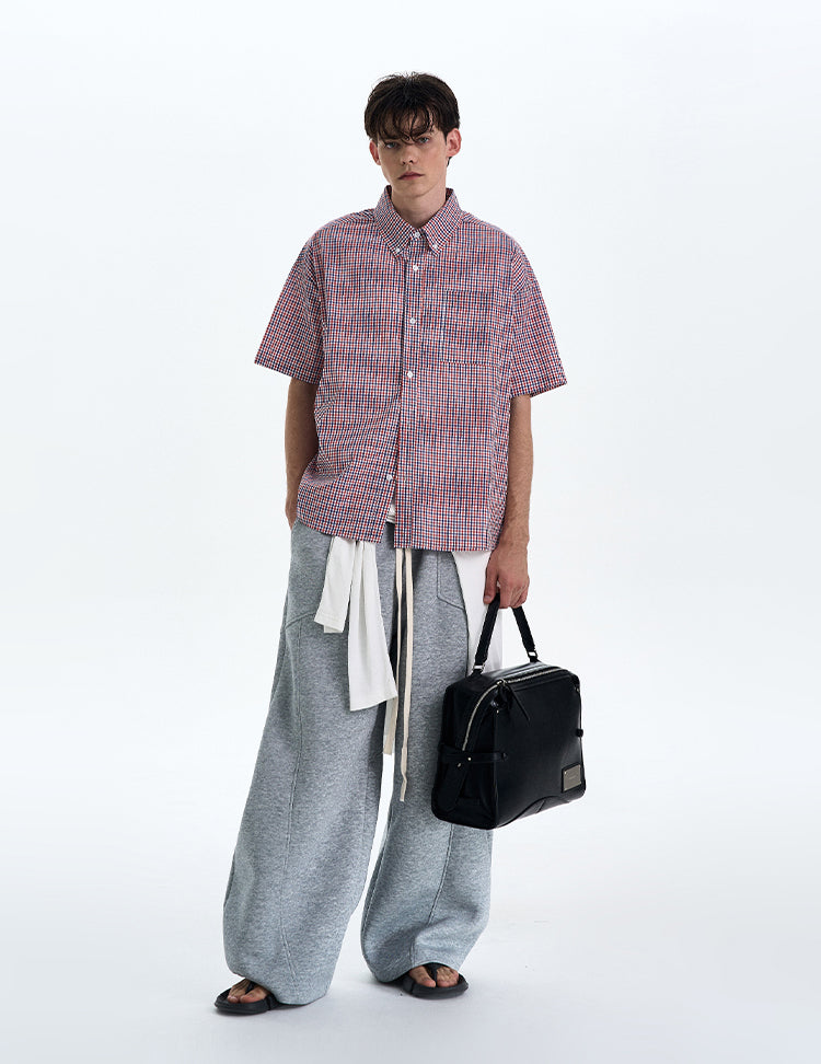 MADWITCH CHECKERED SHORT SLEEVE SHIRT #CR217